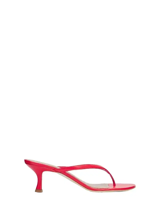 Staud Women's Freja 60MM Leather Kitten-Heel Sandals - Red Rose