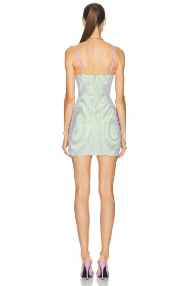 AREA Crystal Hotfix Mini Dress | Thumbnail 3 AREA Crystal Hotfix Mini Dress | Thumbnail 3