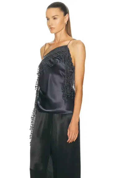 Christopher Esber Droplet Bead Crochet Trimmed Tank Top | Thumbnail 3 Christopher Esber Droplet Bead Crochet Trimmed Tank Top | Thumbnail 3