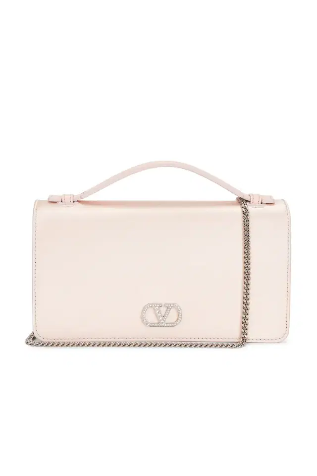 Valentino Garavani V Logo Signature Wallet With Strap