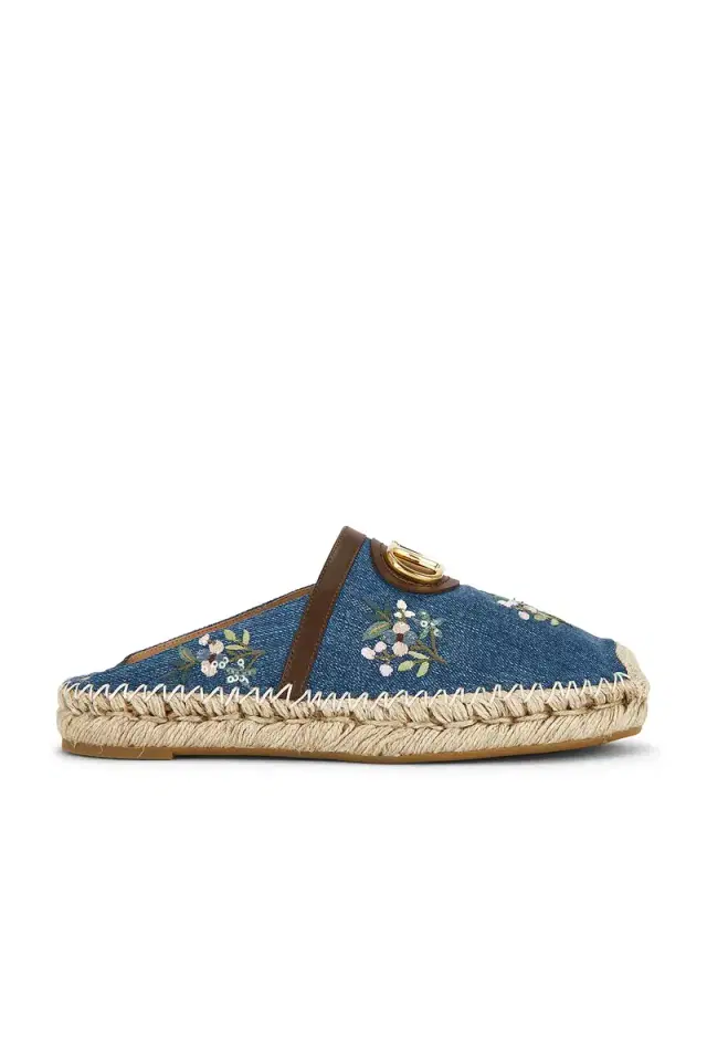 Valentino Garavani V Logo Signature Mule Espadrilles