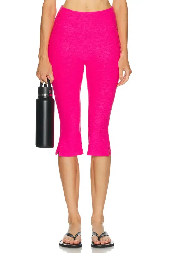 Beyond Yoga Spacedye Midi Rise Slit Capri Legging