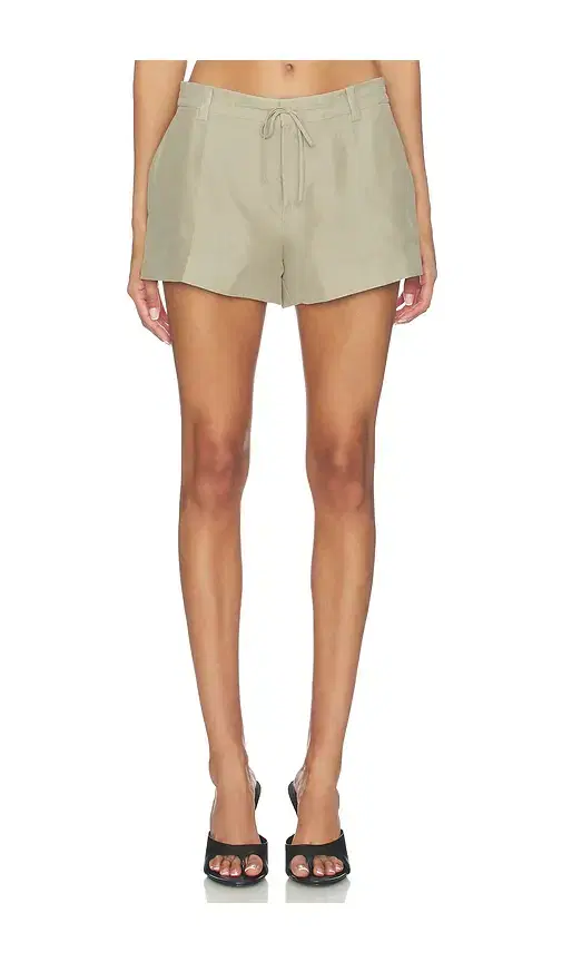 Mid Rise Short With Drawcord Detail