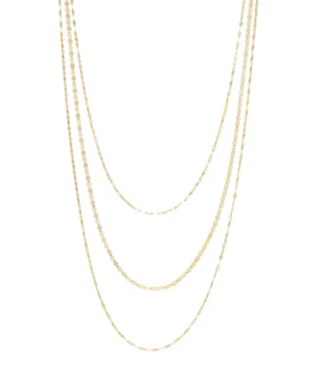 Lana 14K Gold Triple-Strand Blake & Petite Nude Necklace