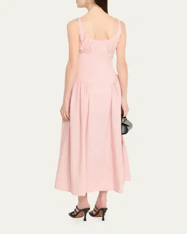 Proenza Schouler White Label Solira Seersucker Fit-&-Flare Midi Dress | Thumbnail 3