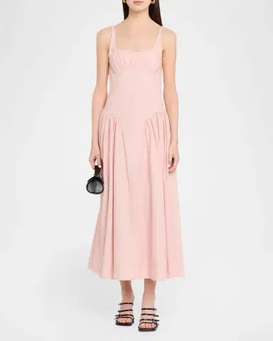 Proenza Schouler White Label Solira Seersucker Fit-&-Flare Midi Dress | Thumbnail 6