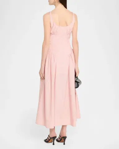 Proenza Schouler White Label Solira Seersucker Fit-&-Flare Midi Dress | Thumbnail 7
