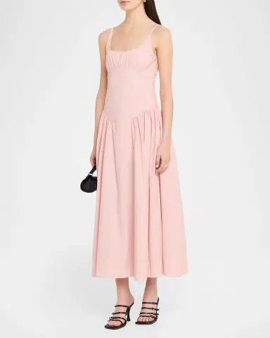 Proenza Schouler White Label Solira Seersucker Fit-&-Flare Midi Dress | Thumbnail 8