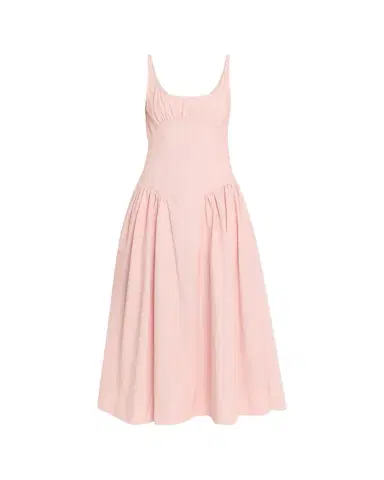 Proenza Schouler White Label Solira Seersucker Fit-&-Flare Midi Dress | Thumbnail 1