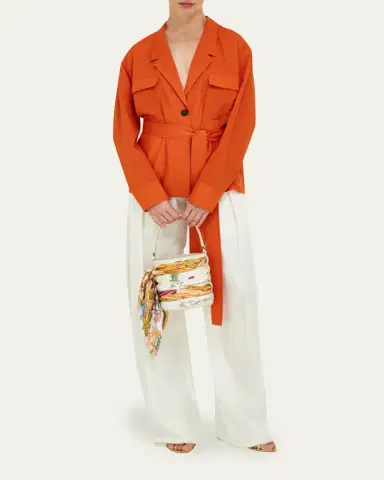 Ferragamo Scarf-Wrapped Leather Bucket Bag | Thumbnail 5 Ferragamo Scarf-Wrapped Leather Bucket Bag | Thumbnail 5