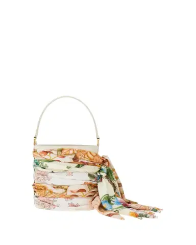 Ferragamo Scarf-Wrapped Leather Bucket Bag | Thumbnail 1 Ferragamo Scarf-Wrapped Leather Bucket Bag | Thumbnail 1