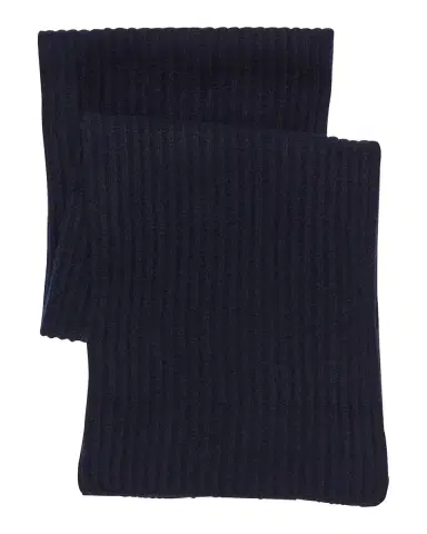 Bergdorf Goodman Ribbed Cashmere Scarf, Black | Thumbnail 3