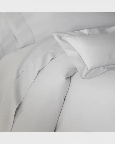 Sferra Celeste Full/Queen Percale Flat Sheet | Thumbnail 2