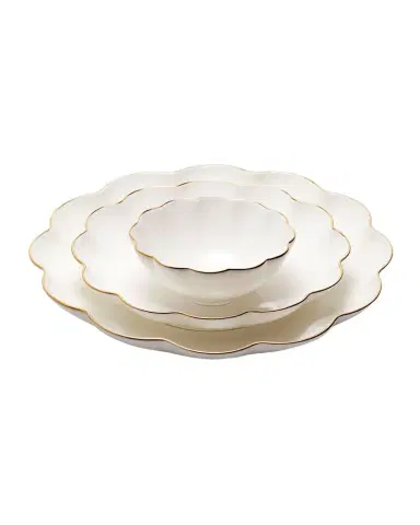 AERIN Scalloped Nesting Serving Dishes, Set of 3 | Thumbnail 1