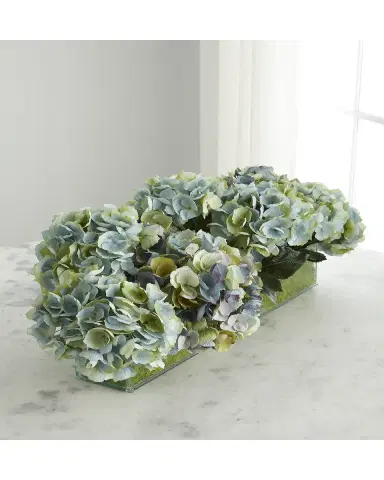 T & C Floral Company Faux Floral Hydrangeas in Glass Box | Thumbnail 2 T & C Floral Company Faux Floral Hydrangeas in Glass Box | Thumbnail 2
