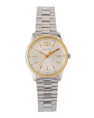 Gucci G-Timeless Slim Watch with Bracelet Strap, Two Tone | Thumbnail 1 Gucci G-Timeless Slim Watch with Bracelet Strap, Two Tone | Thumbnail 1
