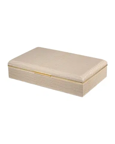 AERIN Classic Croc Leather Desk Box | Thumbnail 1