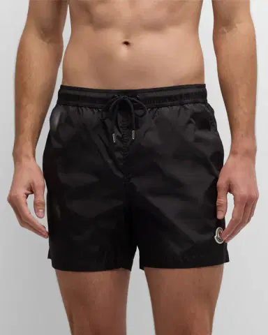 Moncler Men's Swim Shorts with Stripe Detail | Thumbnail 2 Moncler Men's Swim Shorts with Stripe Detail | Thumbnail 2