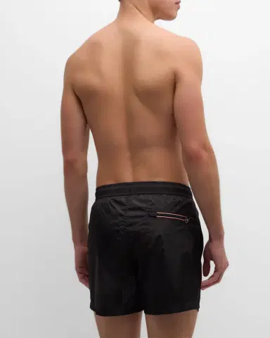 Moncler Men's Swim Shorts with Stripe Detail | Thumbnail 4 Moncler Men's Swim Shorts with Stripe Detail | Thumbnail 4