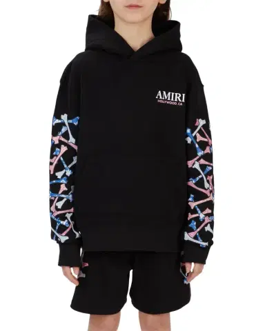 Amiri Boy's Bandana Bones Logo-Print Hoodie, Size 4-12 | Thumbnail 1 Amiri Boy's Bandana Bones Logo-Print Hoodie, Size 4-12 | Thumbnail 1