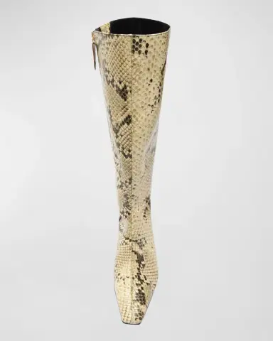 Schutz Dellia Snake-Embossed Kitten Ankle Boots | Thumbnail 4 Schutz Dellia Snake-Embossed Kitten Ankle Boots | Thumbnail 4