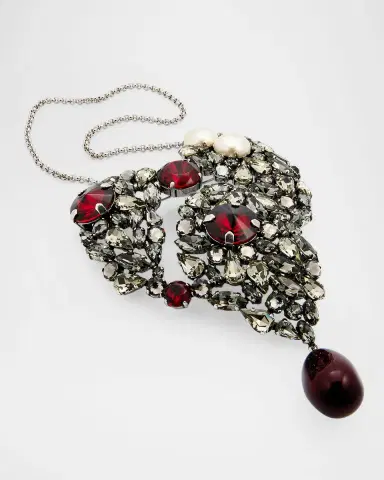 Saint Laurent Le Coeur Fetiche Heart Necklace with Convertible Brooch | Thumbnail 3