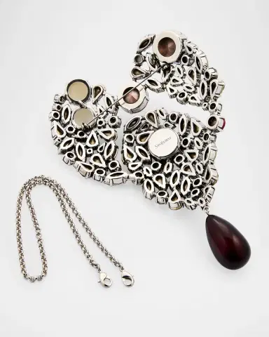 Saint Laurent Le Coeur Fetiche Heart Necklace with Convertible Brooch | Thumbnail 4