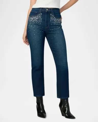 Joe 's Jeans The Margot Slim Straight Crystal-Embellished Jeans | Thumbnail 3 Joe 's Jeans The Margot Slim Straight Crystal-Embellished Jeans | Thumbnail 3