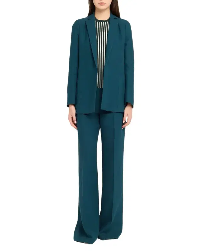 Linen-Wool Open Tailored Jacket