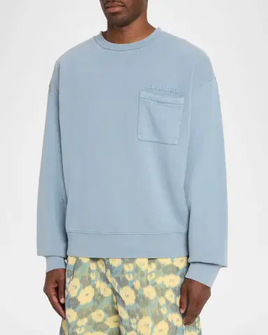 Marni Men's Cotton Logo Applique Pocket Sweatshirt | Thumbnail 4 Marni Men's Cotton Logo Applique Pocket Sweatshirt | Thumbnail 4