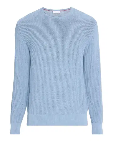 Ferragamo Men's Viscose and Cotton Rib Round-Neck Sweater | Thumbnail 1 Ferragamo Men's Viscose and Cotton Rib Round-Neck Sweater | Thumbnail 1