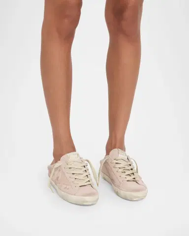 Golden Goose Super-Star Sabot Embroidered Suede Slide Sneakers | Thumbnail 2 Golden Goose Super-Star Sabot Embroidered Suede Slide Sneakers | Thumbnail 2