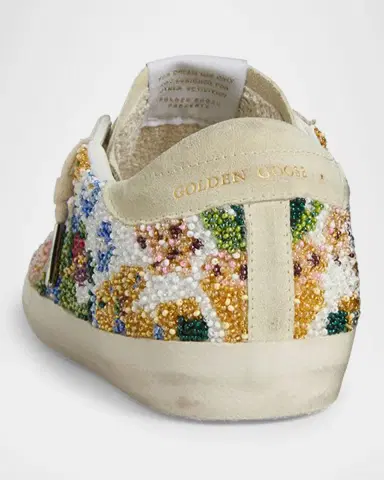 Golden Goose Super-Star Suede Beaded Low-Top Sneakers | Thumbnail 2 Golden Goose Super-Star Suede Beaded Low-Top Sneakers | Thumbnail 2