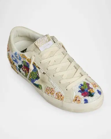 Golden Goose Super-Star Suede Beaded Low-Top Sneakers | Thumbnail 3 Golden Goose Super-Star Suede Beaded Low-Top Sneakers | Thumbnail 3