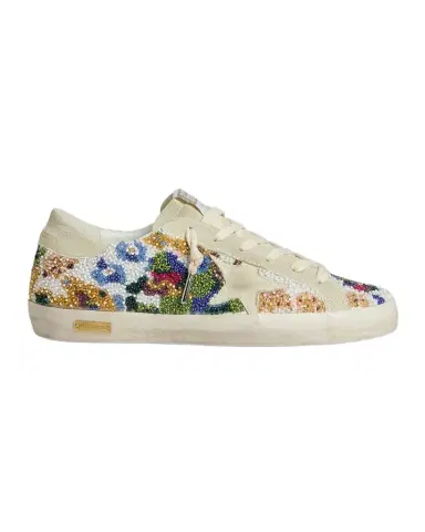 Golden Goose Super-Star Suede Beaded Low-Top Sneakers | Thumbnail 1 Golden Goose Super-Star Suede Beaded Low-Top Sneakers | Thumbnail 1
