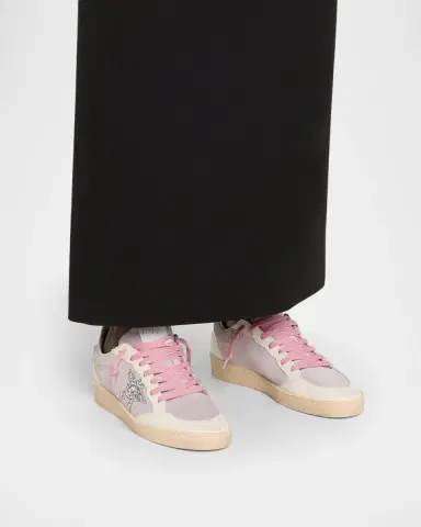Golden Goose Ball Star Leather Glitter Low-Top Sneakers | Thumbnail 2 Golden Goose Ball Star Leather Glitter Low-Top Sneakers | Thumbnail 2