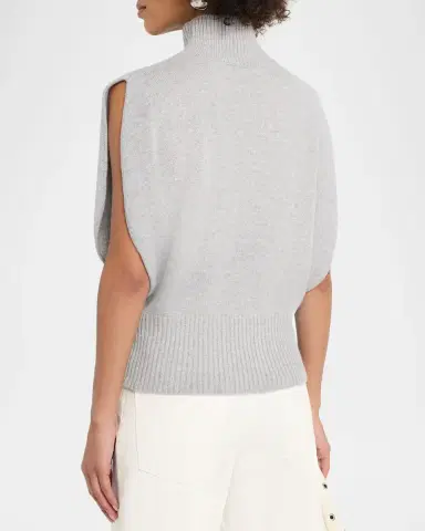 Lisa Yang Zaya Turtleneck Cashmere Sleeveless Top | Thumbnail 3 Lisa Yang Zaya Turtleneck Cashmere Sleeveless Top | Thumbnail 3