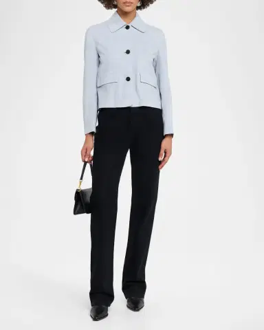 Arma Button-Front Lambskin Suede Jacket | Thumbnail 2 Arma Button-Front Lambskin Suede Jacket | Thumbnail 2