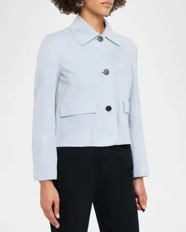 Arma Button-Front Lambskin Suede Jacket | Thumbnail 4 Arma Button-Front Lambskin Suede Jacket | Thumbnail 4