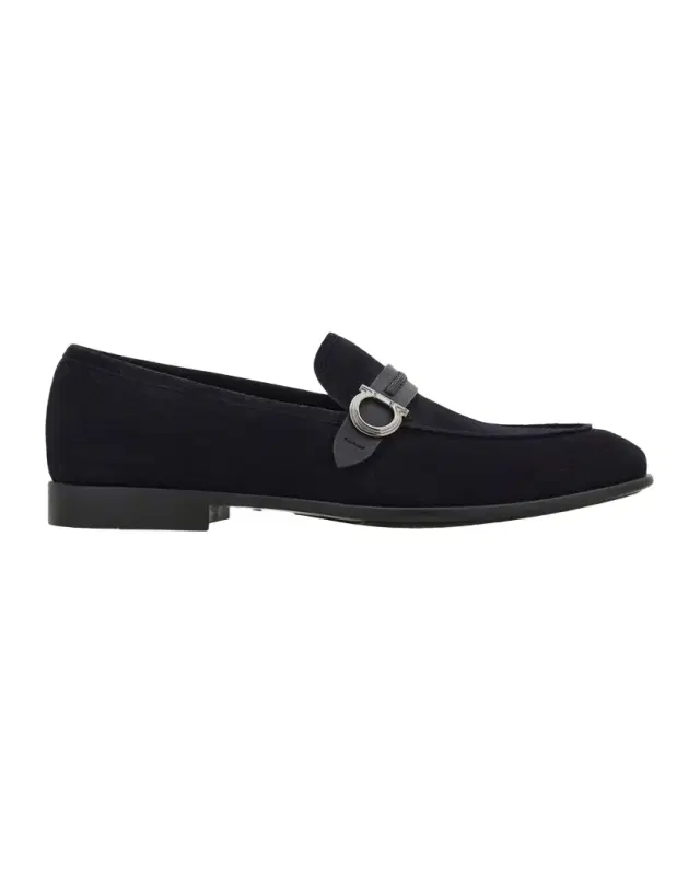 Men 's Terence Gancio Ornament Leather-Strap Suede Loafers