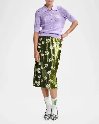 Essentiel Antwerp Jorinda Sequined Midi Skirt | Thumbnail 2