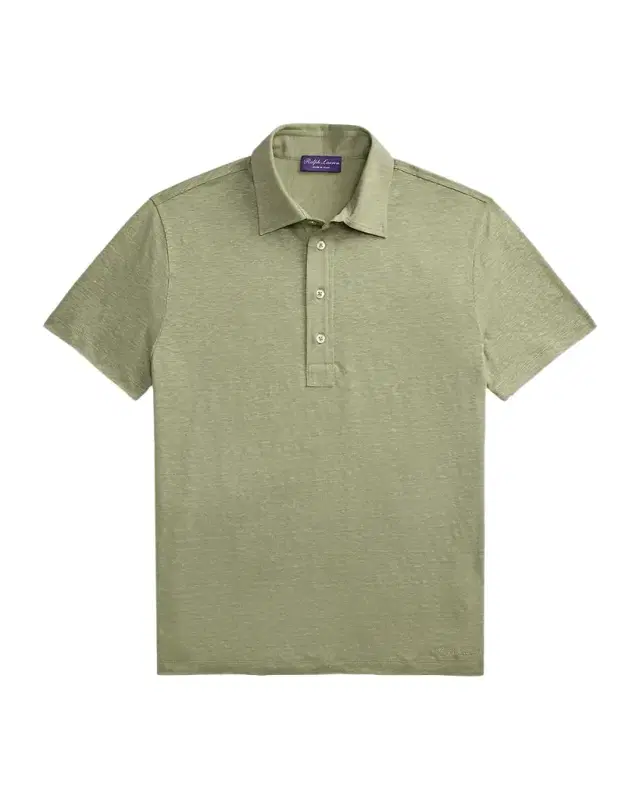Men 's Linen Jersey Short-Sleeve Polo Shirt