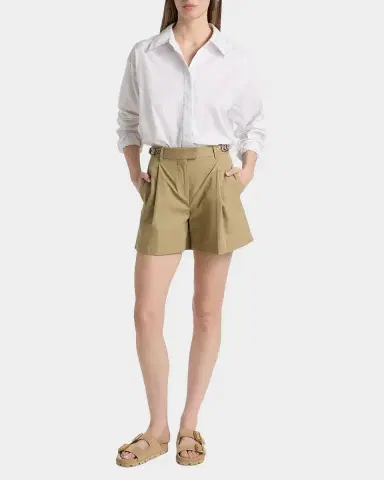 Burberry Raina Pleated Buckle Shorts | Thumbnail 2 Burberry Raina Pleated Buckle Shorts | Thumbnail 2