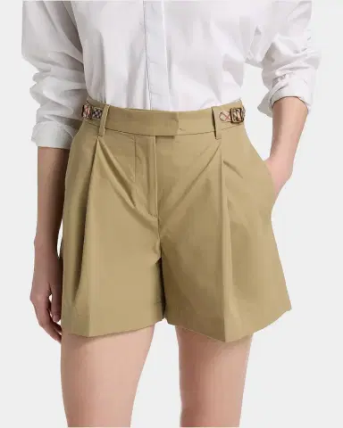 Burberry Raina Pleated Buckle Shorts | Thumbnail 4 Burberry Raina Pleated Buckle Shorts | Thumbnail 4