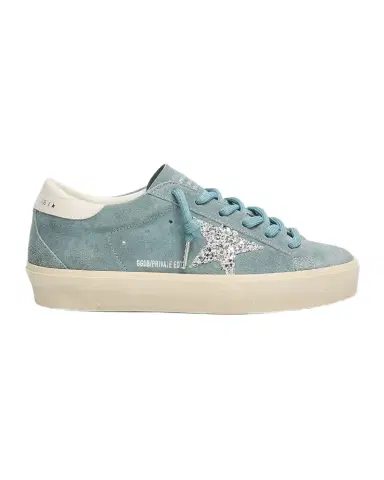 Golden Goose Hi Star Suede Glitter Low-Top Sneakers | Thumbnail 1 Golden Goose Hi Star Suede Glitter Low-Top Sneakers | Thumbnail 1