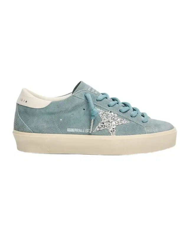 Hi Star Suede Glitter Low-Top Sneakers