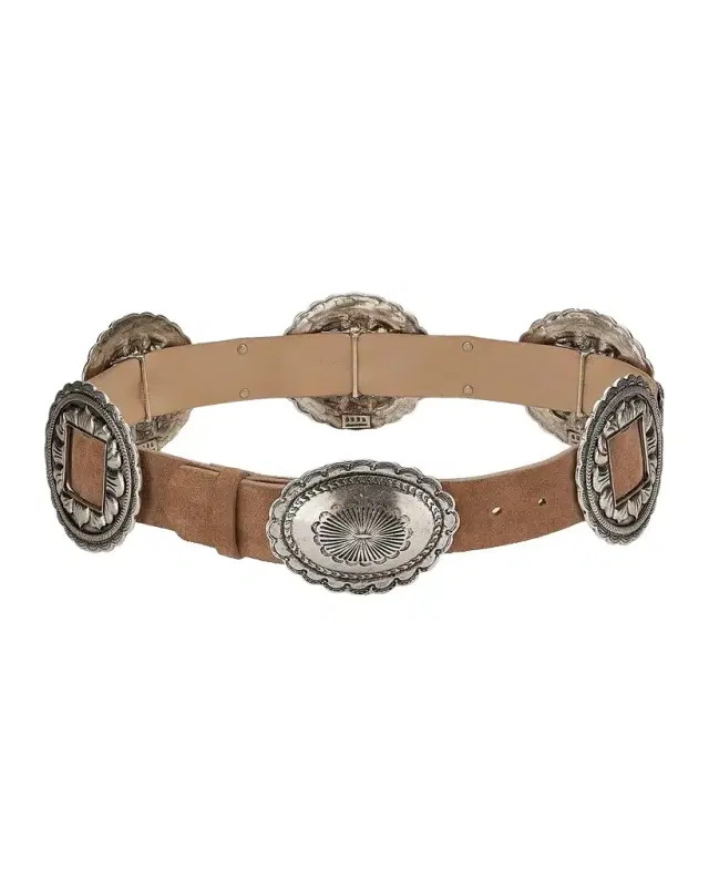L 'Agence Austin Suede Concho Belt