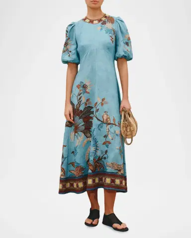 ALÉMAIS Georgie Linen Midi Dress | Thumbnail 2 ALÉMAIS Georgie Linen Midi Dress | Thumbnail 2