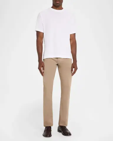 Frescobol Carioca Men's Dinis Linen and Cotton Solid Crewneck T-Shirt | Thumbnail 2 Frescobol Carioca Men's Dinis Linen and Cotton Solid Crewneck T-Shirt | Thumbnail 2