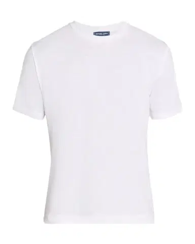 Frescobol Carioca Men's Dinis Linen and Cotton Solid Crewneck T-Shirt | Thumbnail 1 Frescobol Carioca Men's Dinis Linen and Cotton Solid Crewneck T-Shirt | Thumbnail 1